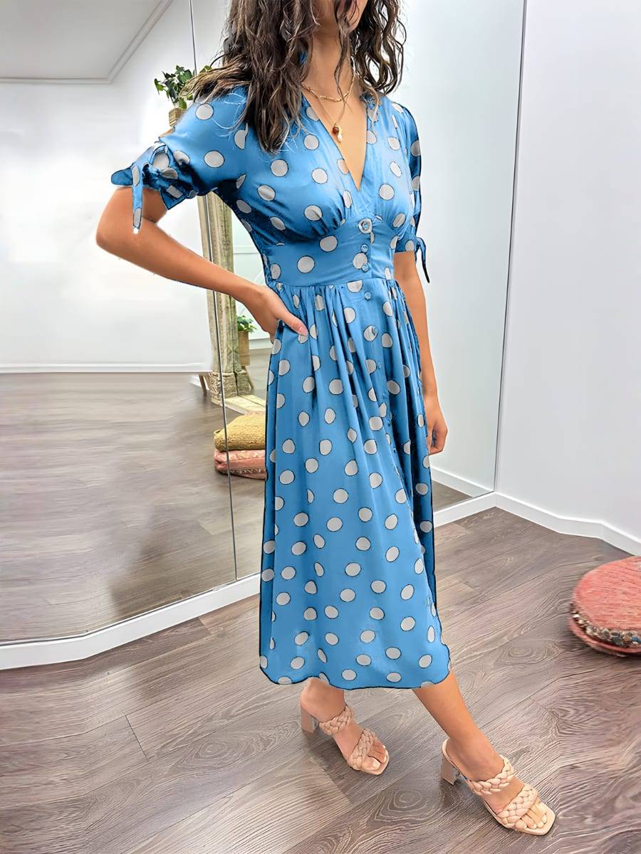 Siriane | Robe Élégante à Pois