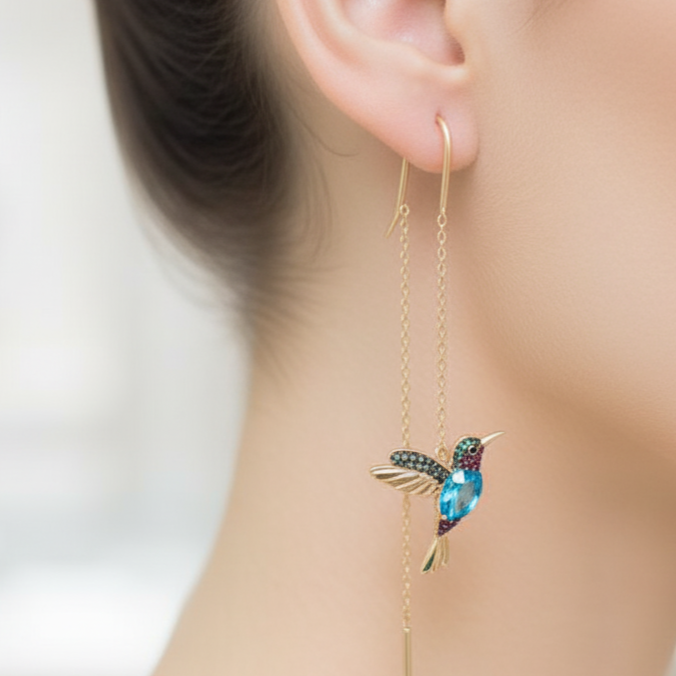 Colibri | Boucles d'oreilles