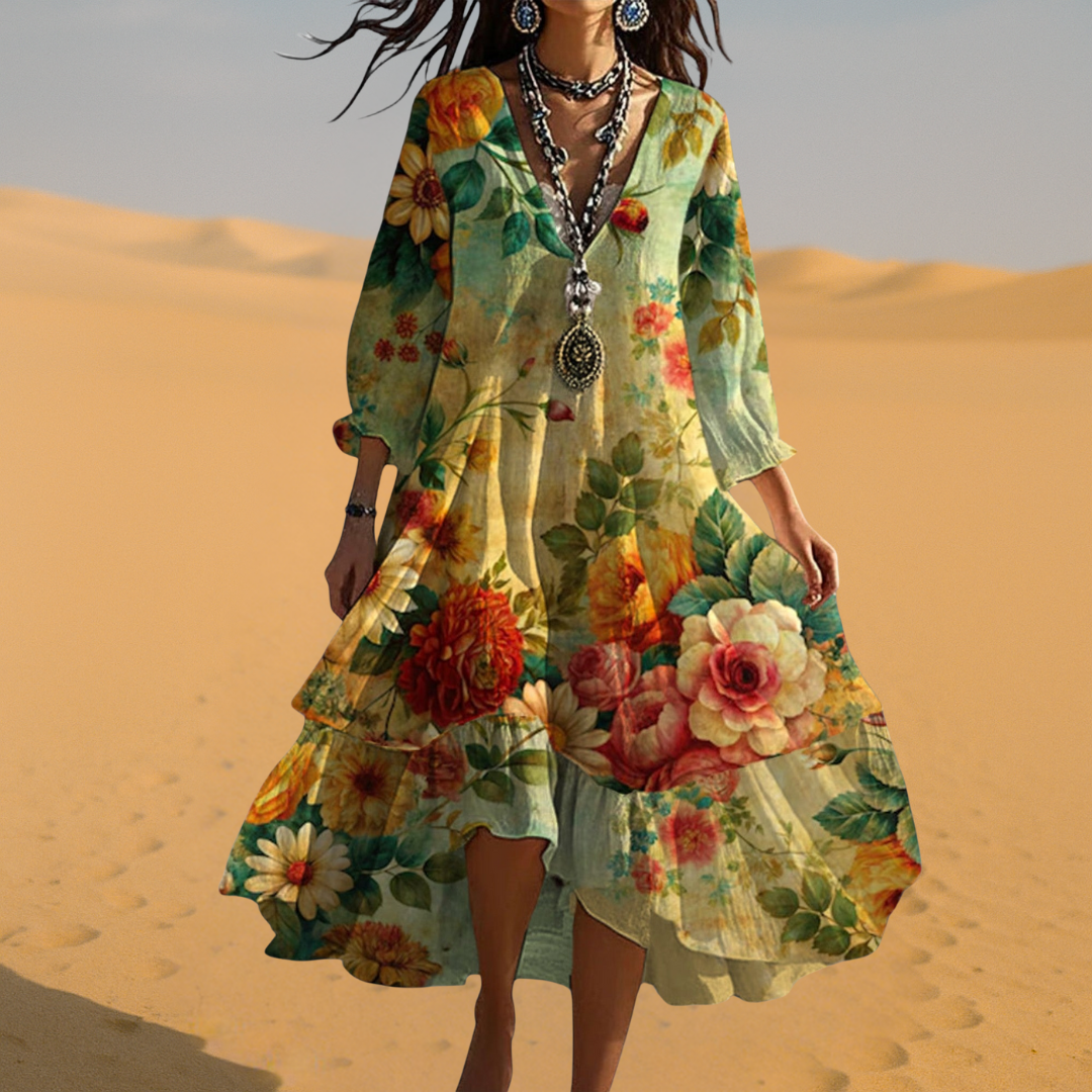 Beatrice | Élégante Robe à Motif Floral