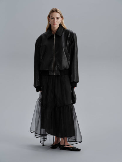 Natasha - Veste en cuir blouson