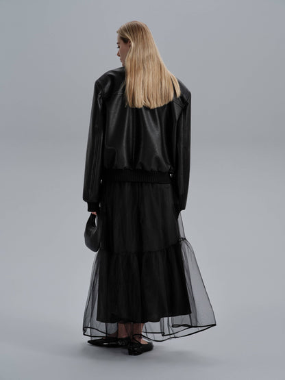 Natasha - Veste en cuir blouson