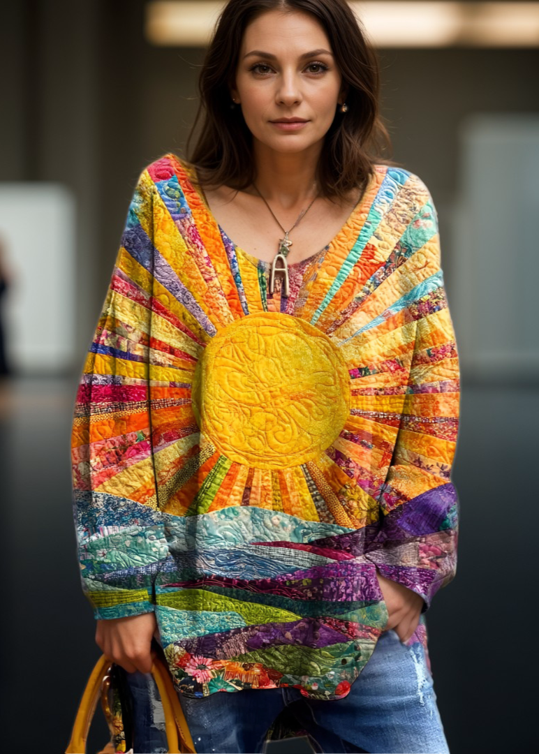 Durand Lyon | Haut artistique à col en V pour femme