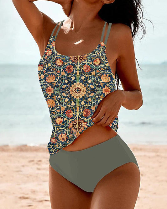 Modèle Méduse | Maillot de Bain à Imprimé avec Double Bretelles