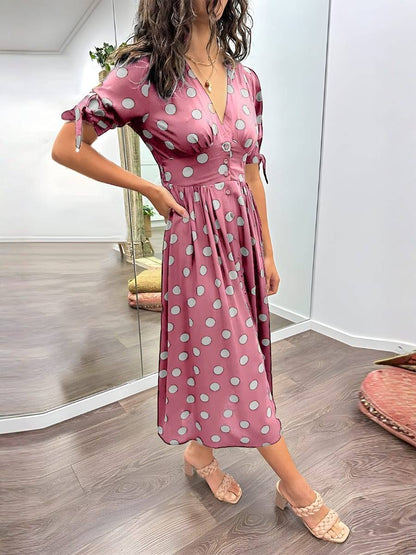 Siriane | Robe Élégante à Pois