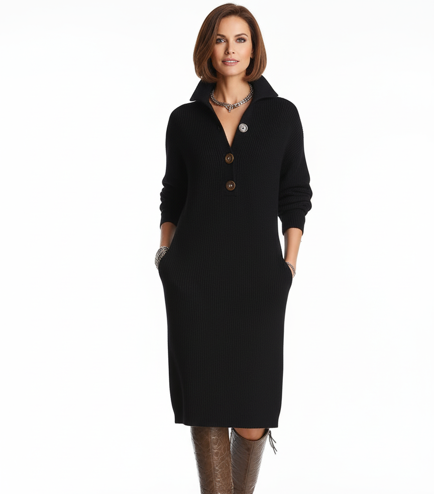 MARCELLE | Robe Pull Élégante Laine