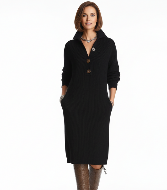 MARCELLE | Robe Pull Élégante Laine