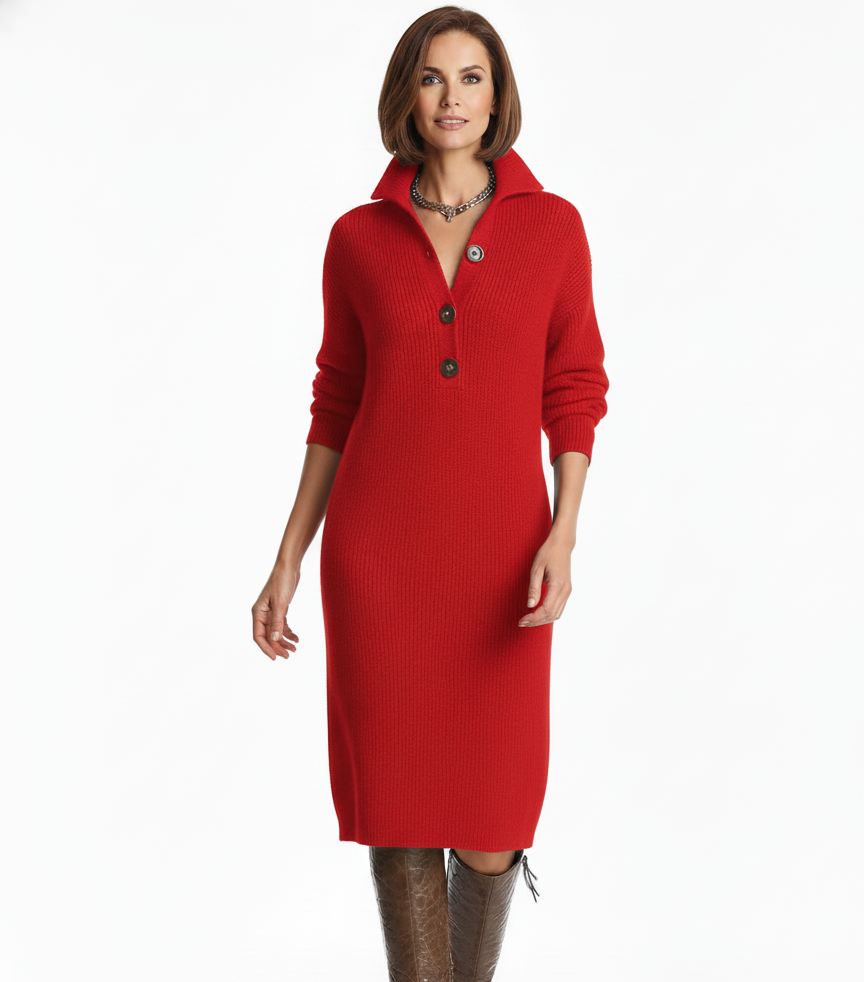 MARCELLE | Robe Pull Élégante Laine