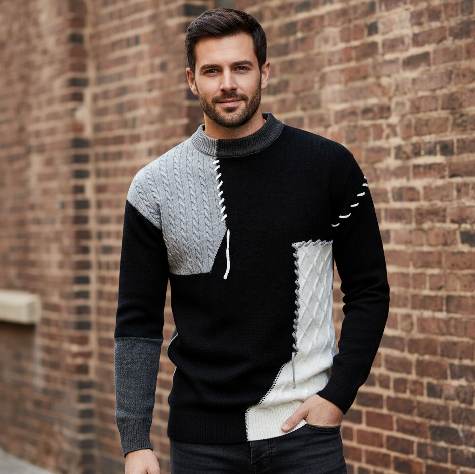 Ian - Pull Élégant À Blocs