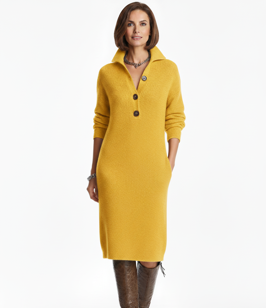 MARCELLE | Robe Pull Élégante Laine