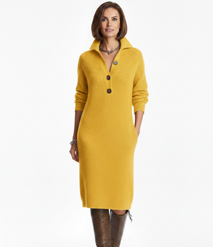 MARCELLE | Robe Pull Élégante Laine