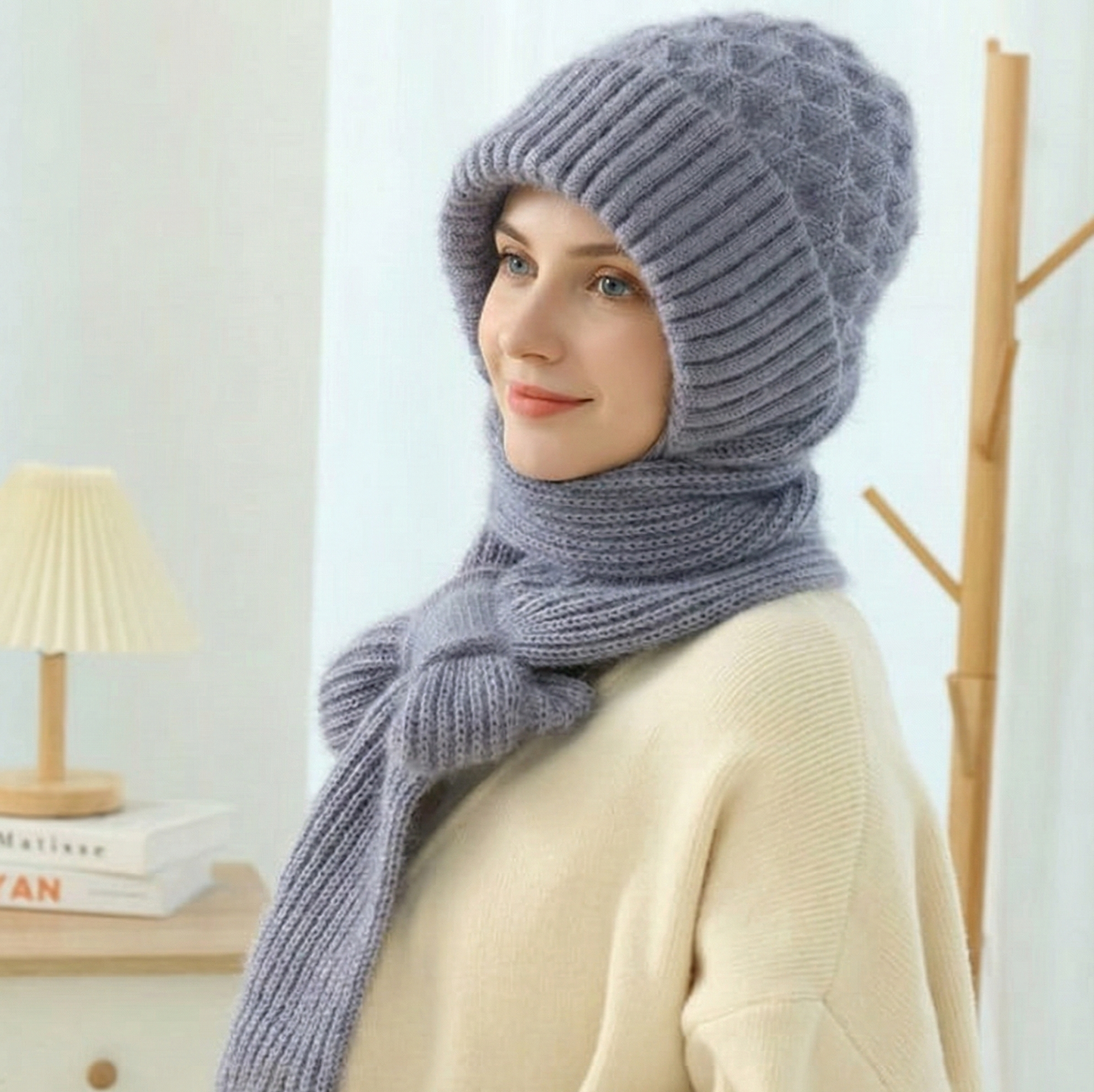 Cléa | écharpe avec capuche intégrée