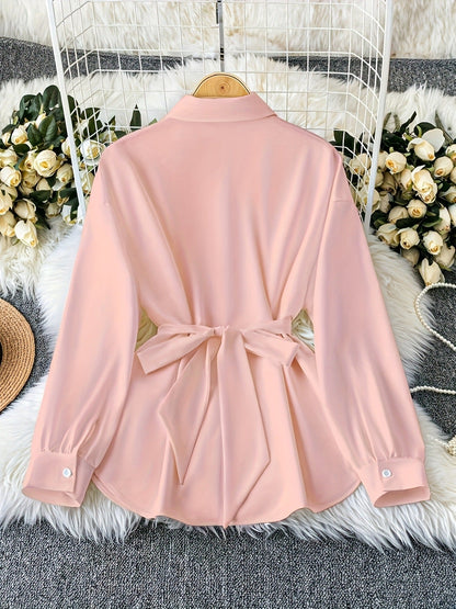 Durand Lyon | blouse à manches bouffantes et ceinture