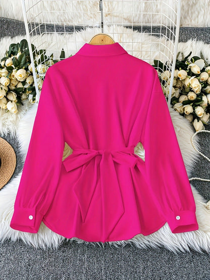 Durand Lyon | blouse à manches bouffantes et ceinture