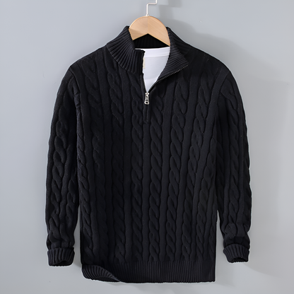 Anthony - Pull Torsadé Demi-Zip