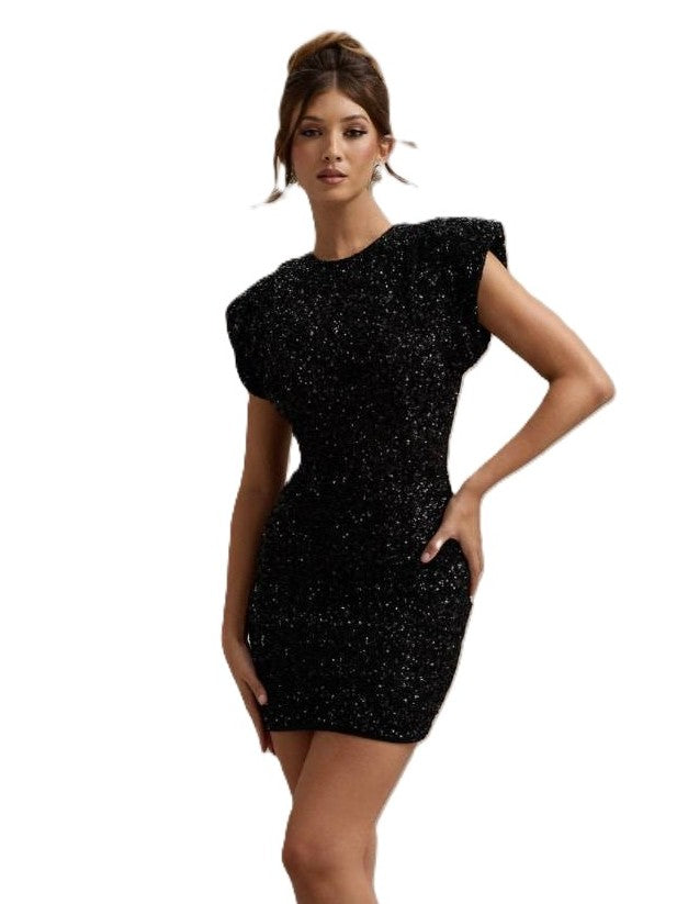 Mélina | Robe de Soirée Moderne et Chic à Paillettes