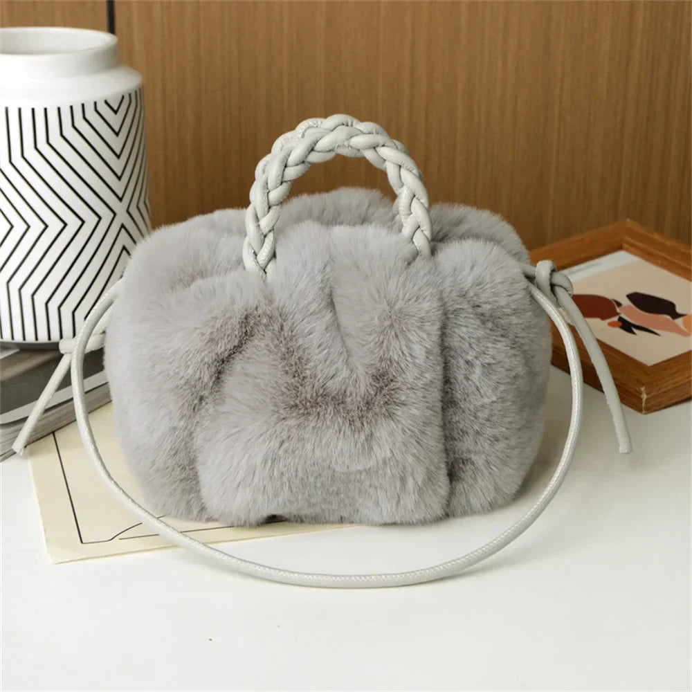 Viky | Sac à bandoulière en peluche citrouille