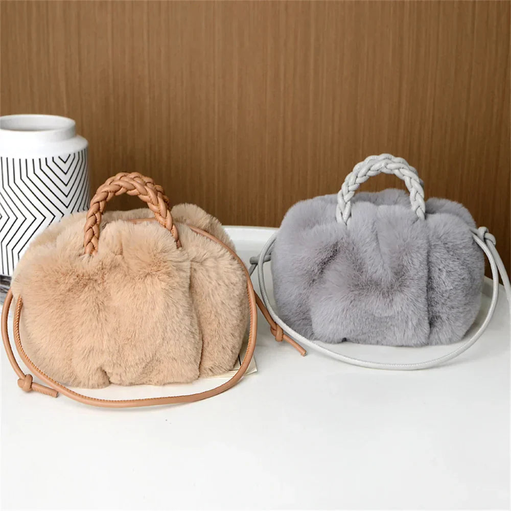Viky | Sac à bandoulière en peluche citrouille