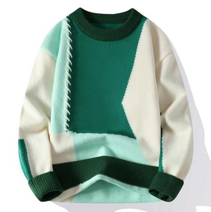 Bruno - Pull Patchwork Confortable