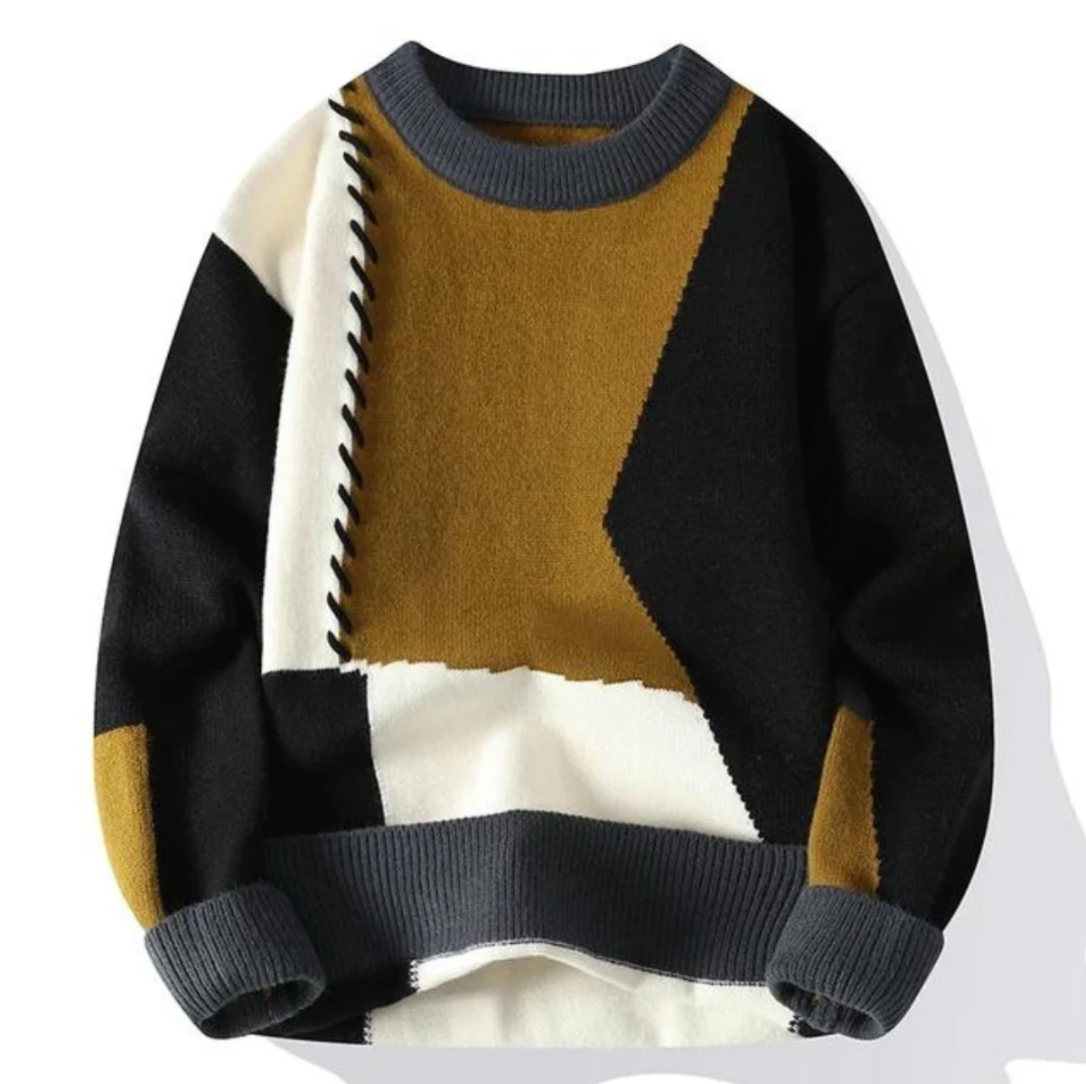 Bruno - Pull Patchwork Confortable