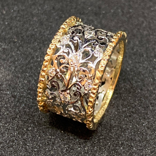 Milly - Bague en Zirconium Vintage