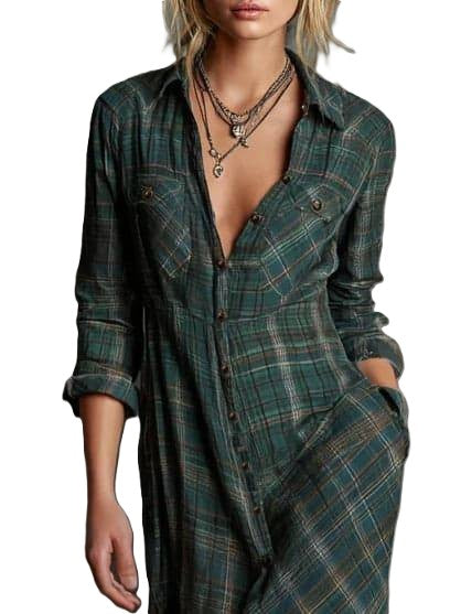 Stellaine | Robe Bohème à Carreaux