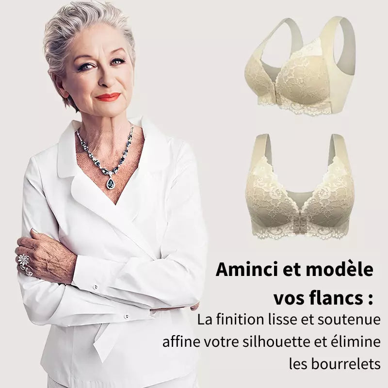 Modèle Abricot-Gorge Sans Fil Galbants avec Fermeture Frontale