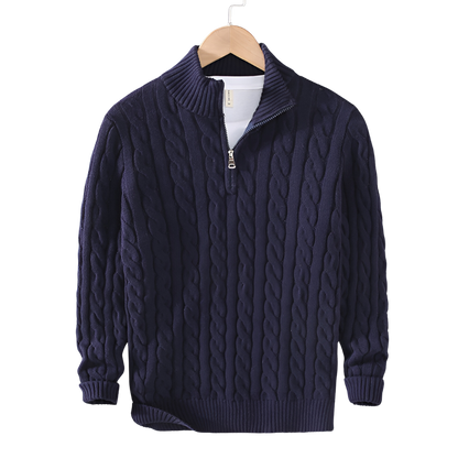 Anthony - Pull Torsadé Demi-Zip