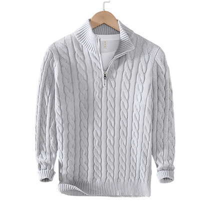 Anthony - Pull Torsadé Demi-Zip