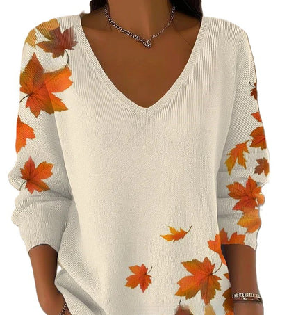 Lèa – Pull coloré avec col en V