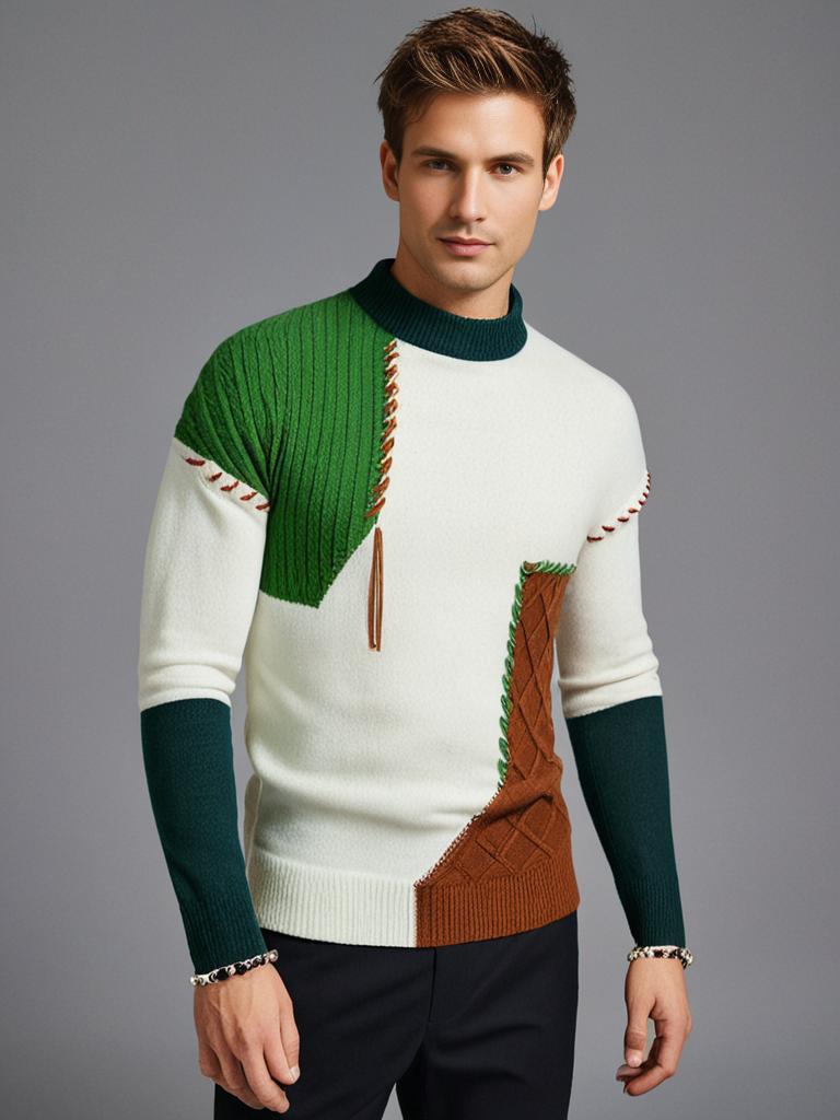 Ian - Pull Élégant À Blocs