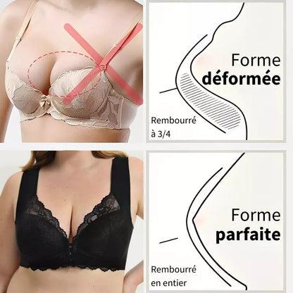 Modèle Abricot-Gorge Sans Fil Galbants avec Fermeture Frontale