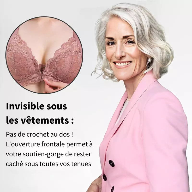 Modèle Abricot-Gorge Sans Fil Galbants avec Fermeture Frontale