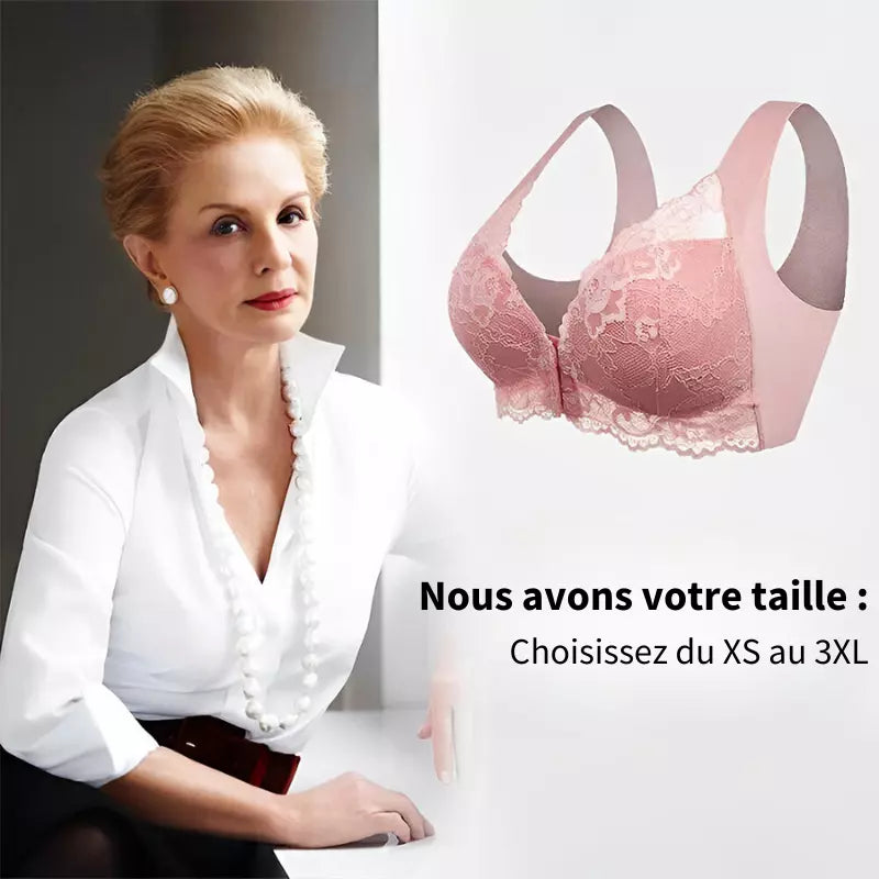 Modèle Abricot-Gorge Sans Fil Galbants avec Fermeture Frontale