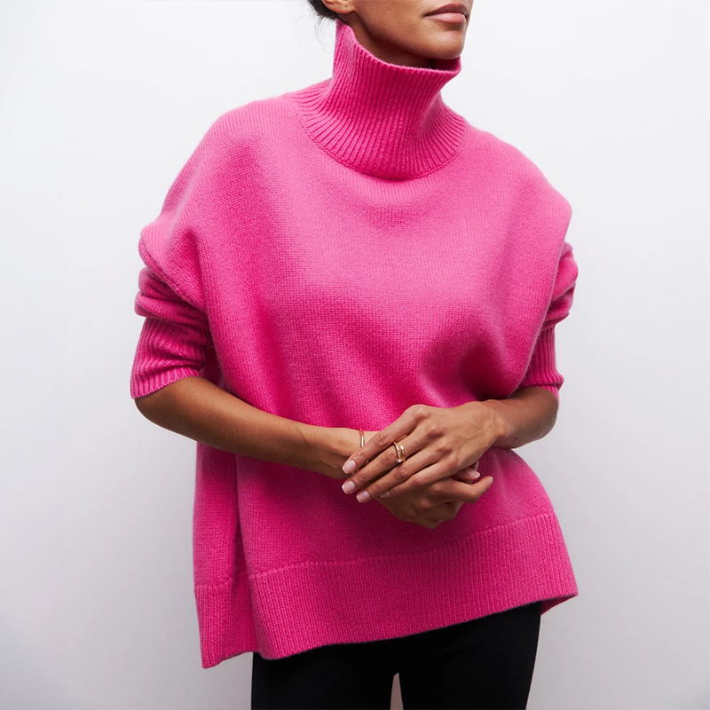 Amelia | Élégant Pull à Col Roulé