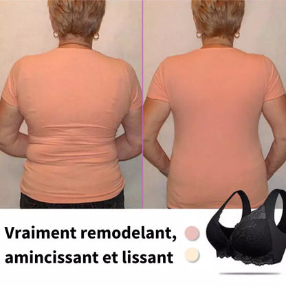 Modèle Abricot-Gorge Sans Fil Galbants avec Fermeture Frontale